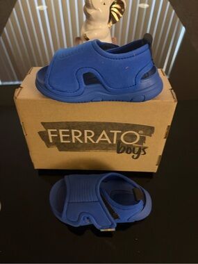 ANDREA FENZI Blue Boys Sport Sandals